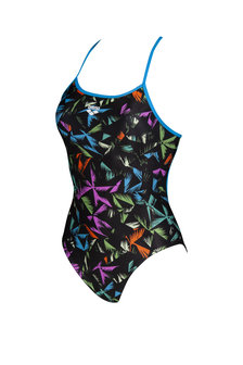 Arena W Palms Accellerate Back One Piece turquoise-multi 44