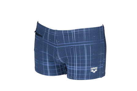 Arena M Printed Checks Short navy-multi 115