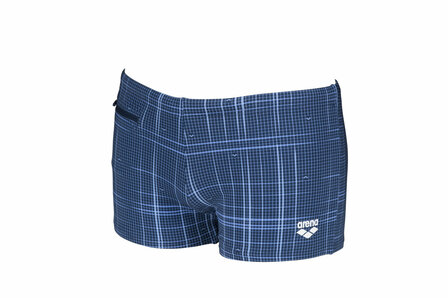 Arena M Printed Checks Short navy-multi 120