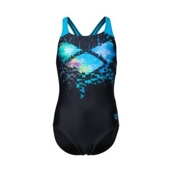 Arena G Multi Pixels Pro Back L black-turquoise 14-15