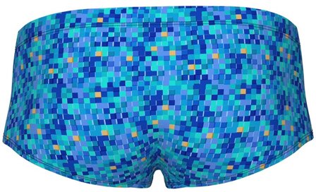 Arena M Pooltiles Swim Low Waist Short blue multi 85 b