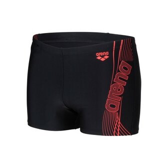 Arena M Dreamy Swim Short black-fluo-red 100